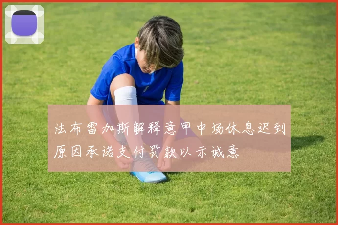 法布雷加斯解释意甲中场休息迟到原因承诺支付罚款以示诚意